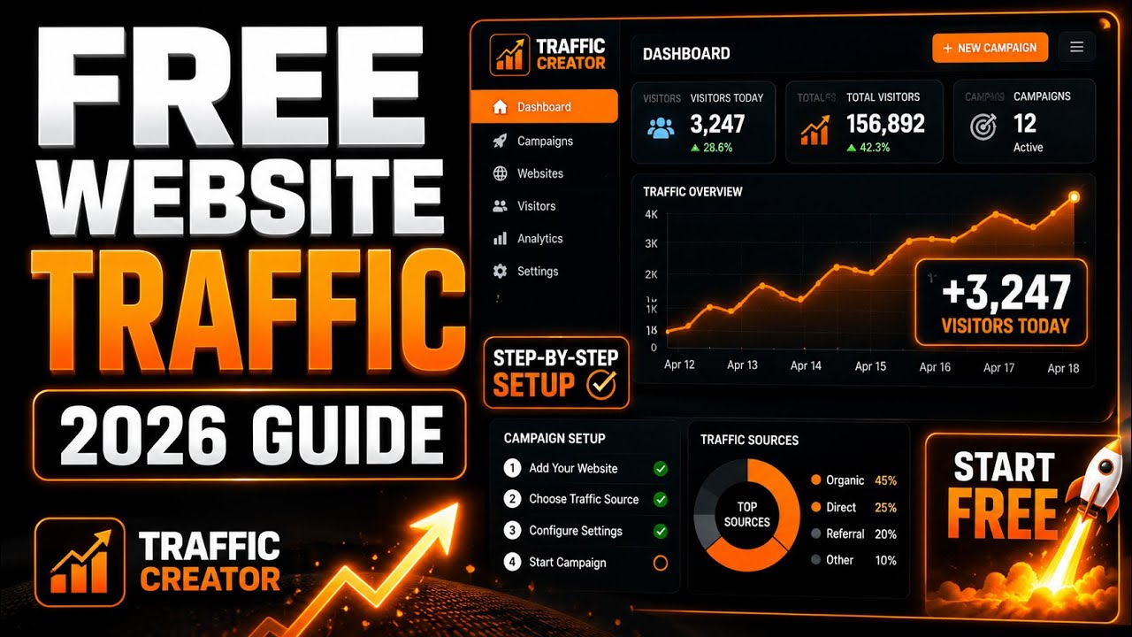 How to Create Free Website Traffic with Traffic Creator (2026 Guide)
