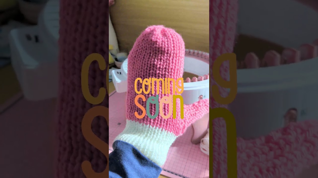 Creando manoplas con la SENTRO #Diy #knittingmachine