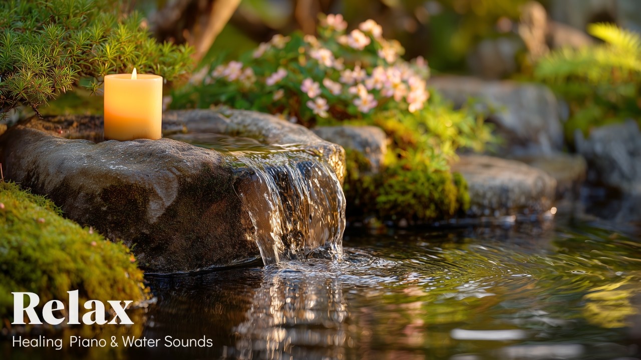 Deep Healing Music & Water Sounds in Japanese Garden 🌿 Instant Peace of Mind, Release Stress & Worry