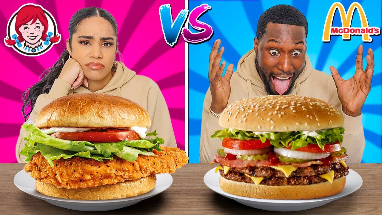 MCDONALDS VS WENDYS FOOD CHALLENGE!