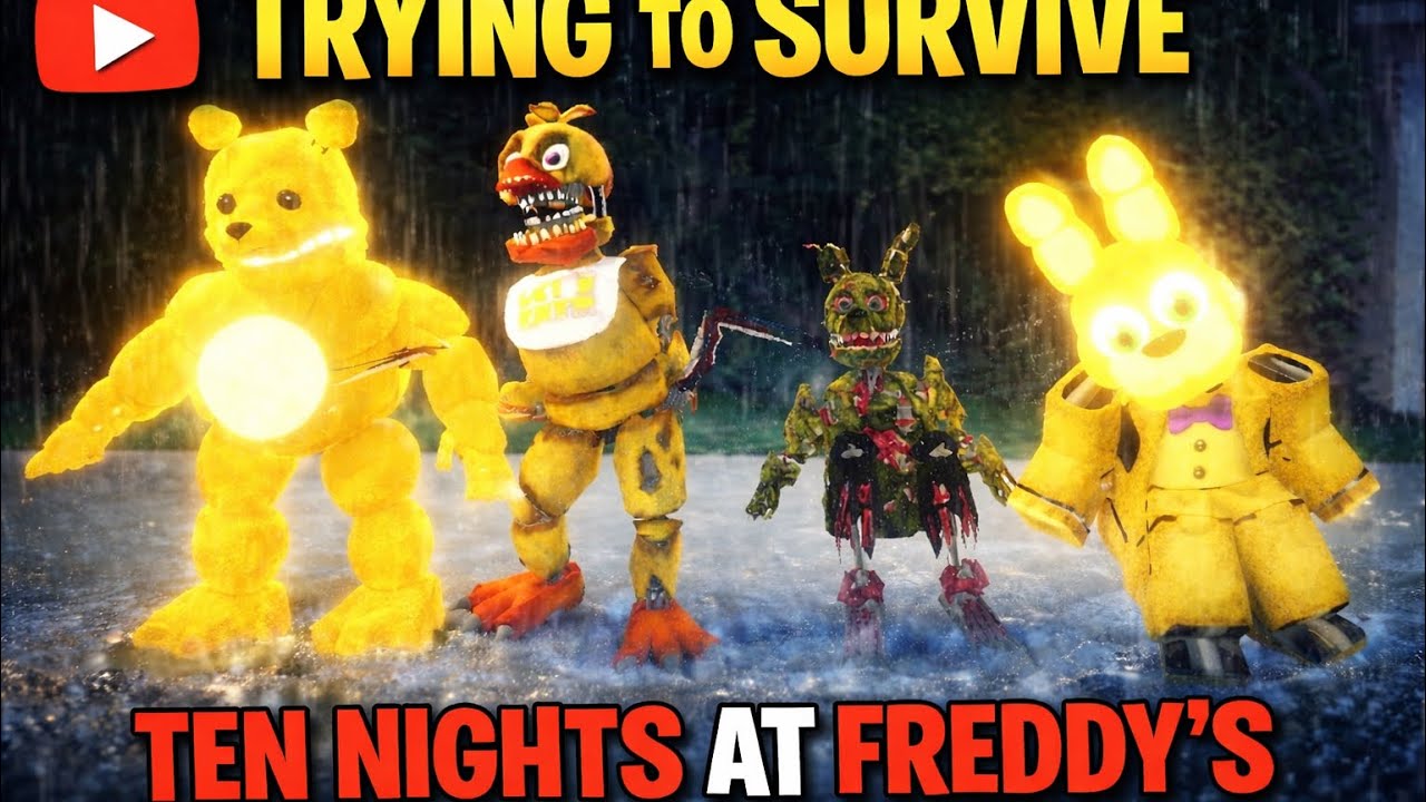 TRYING TO SURVIVE TEN NIGHT IN FIVE NIGHT AT FREDDY’S