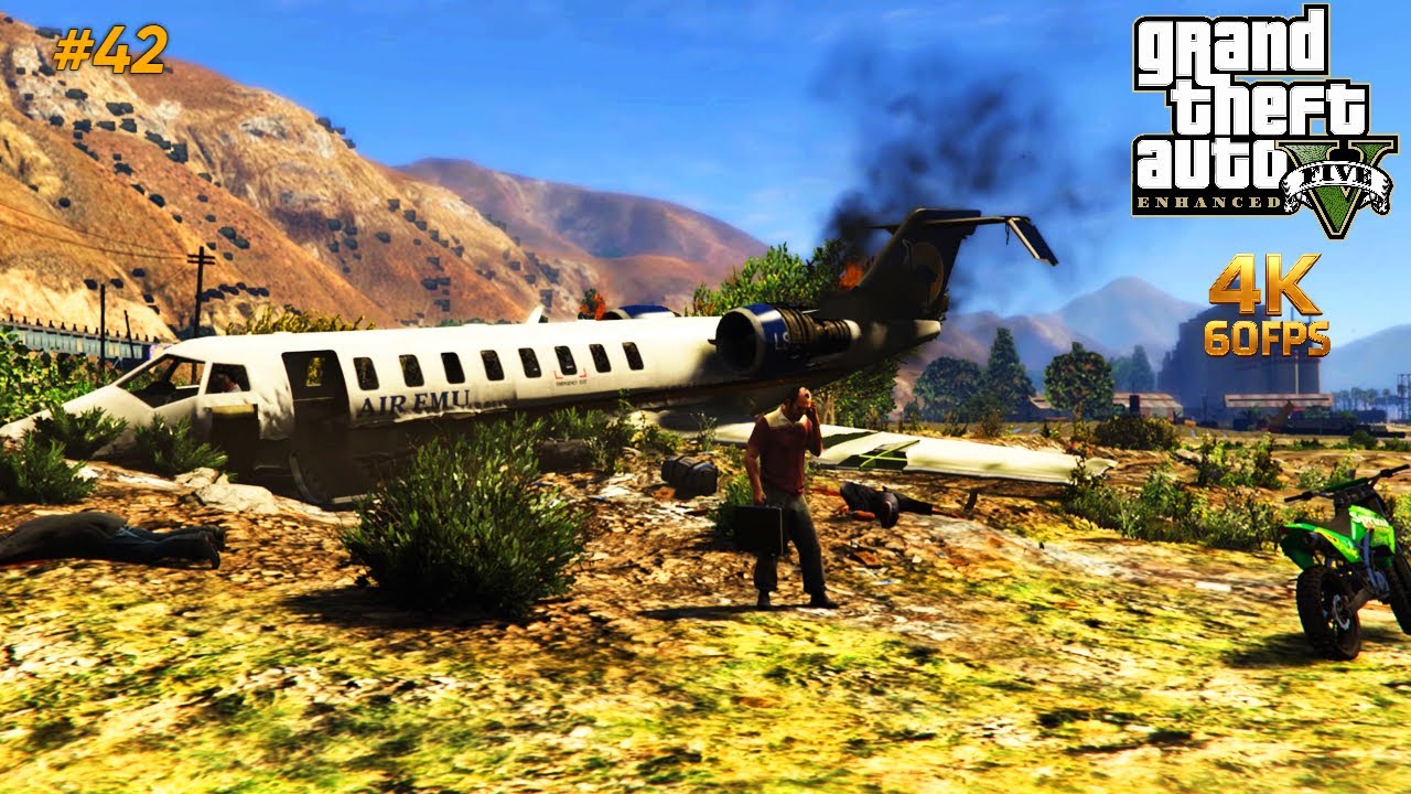GTA V Enhanced | Caida Libre Mission in 4K 60FPS ✈️💥 One Shot, One Takedown! #gtavenhanced