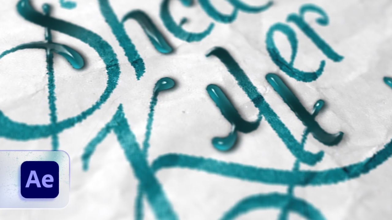 TUTORIAL - Realistic Ink Drop Text Animation | Ink Bleed Effect in After Effects | AutoFill Plugin