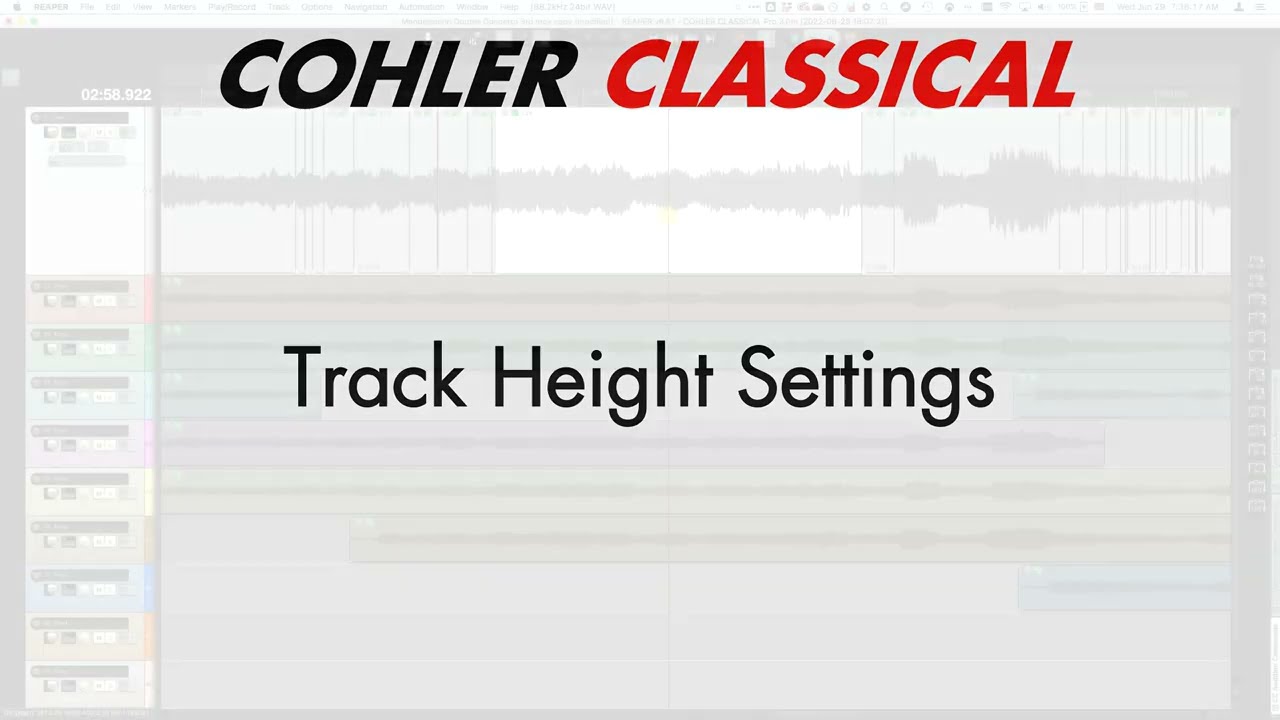 Track Heights in Cohler Classical - Classical Music Source-Destination 4-point Editing in REAPER
