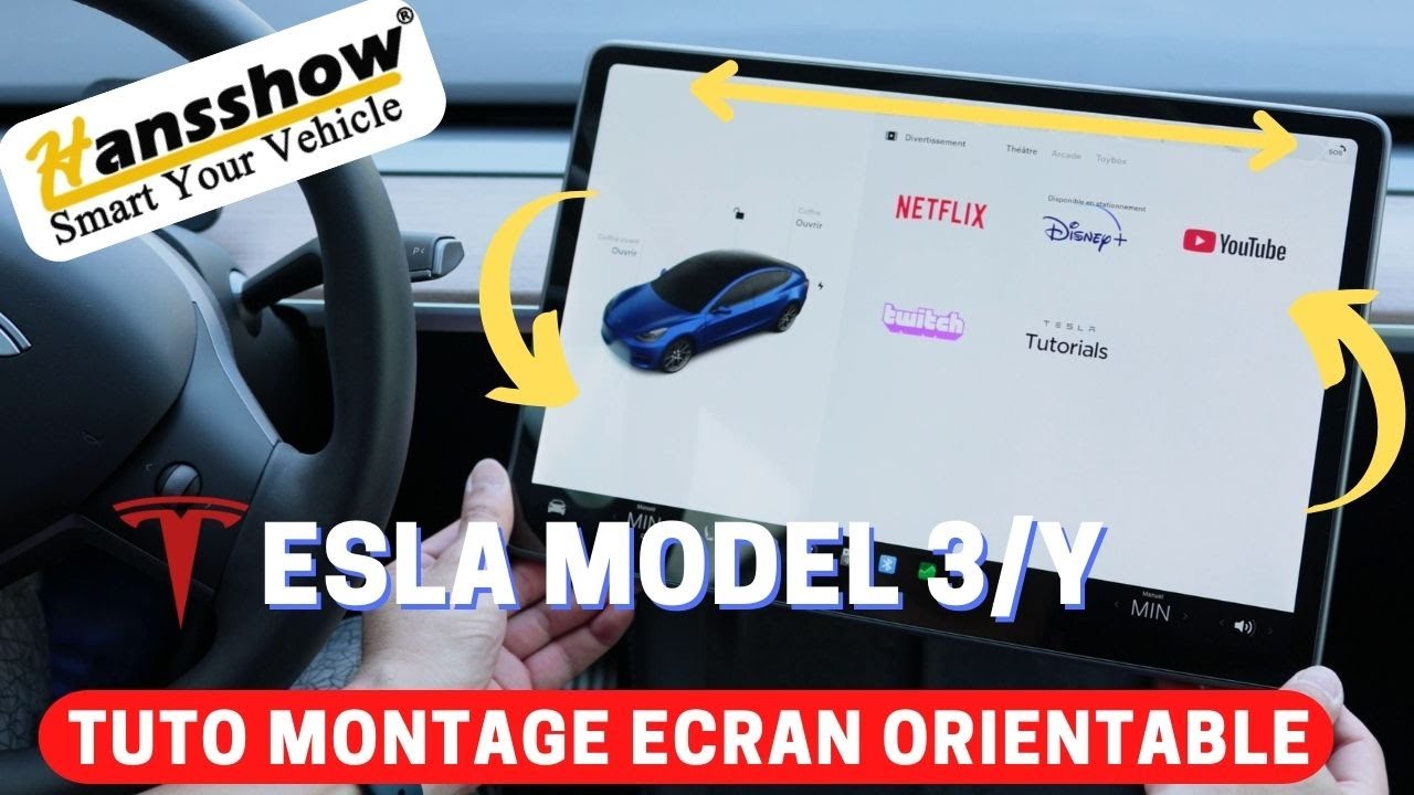 Tuto montage &eacute;cran orientable Hansshow pour Model 3/Y 👍🏻