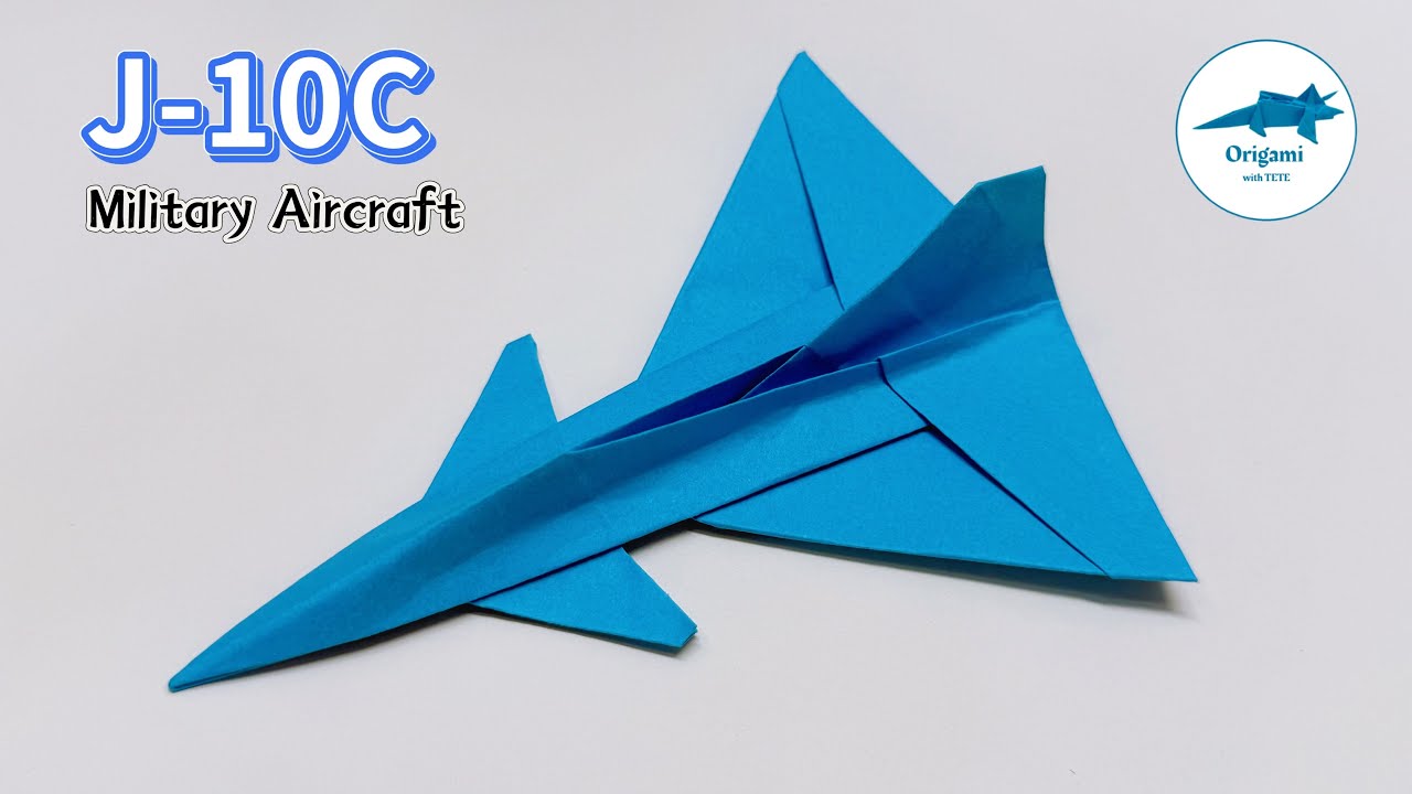 🔥Exclusive Origami! Realistic J-10CE Fighter Jet from A4 Paper (Full Tutorial) #歼10C#殲10C