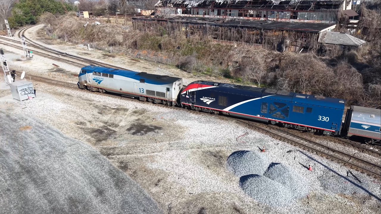 An Auto Rack, a Freight, a Late Amtrak 19, a Local at Chamblee and It's Too Windy to Fly