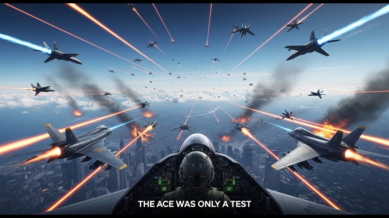Teen Pilot vs Alien Ace | Deadly Dogfight Over Burning Cities | Hybrid Shadows