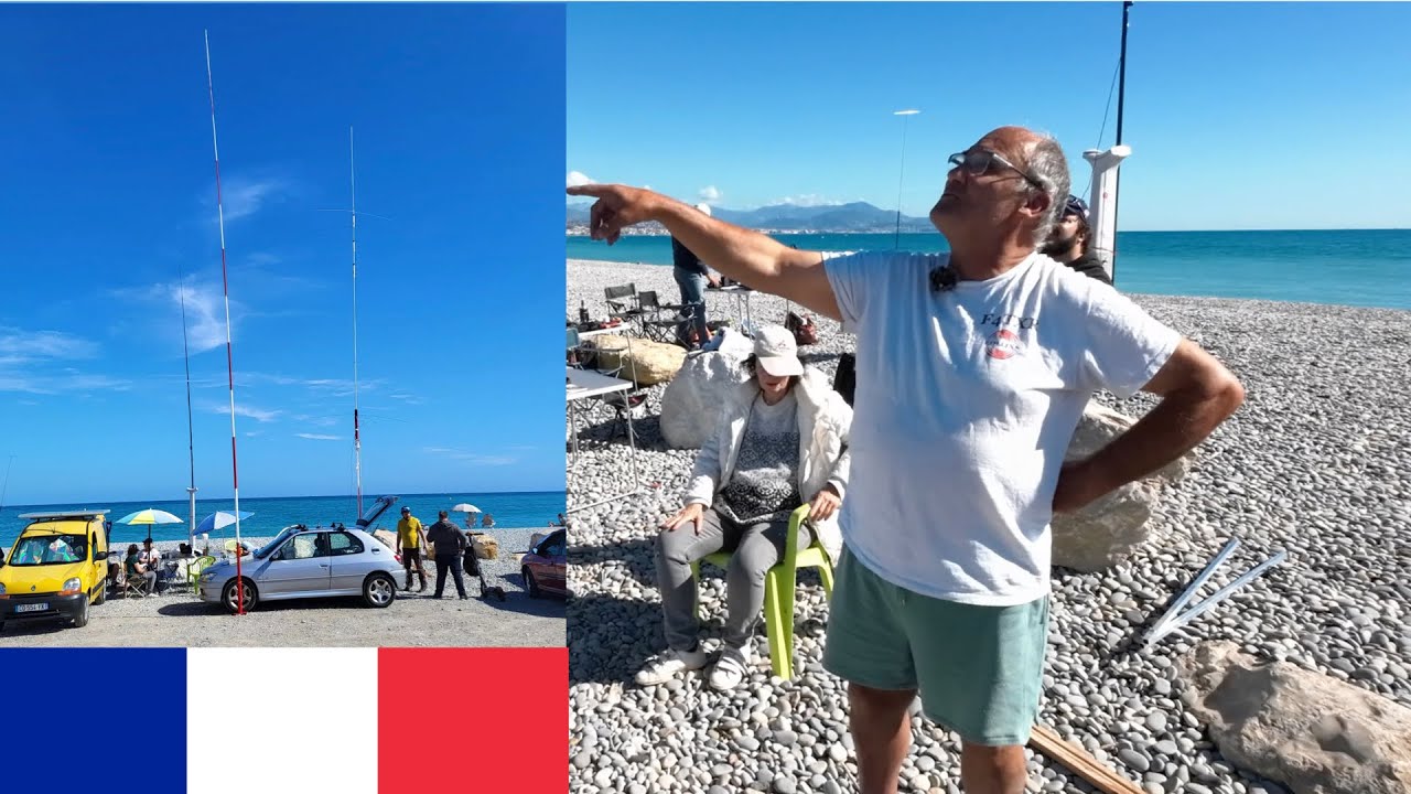 Marco F4TXR Support de Mât Articulé et Antenne Xiegu VG4.