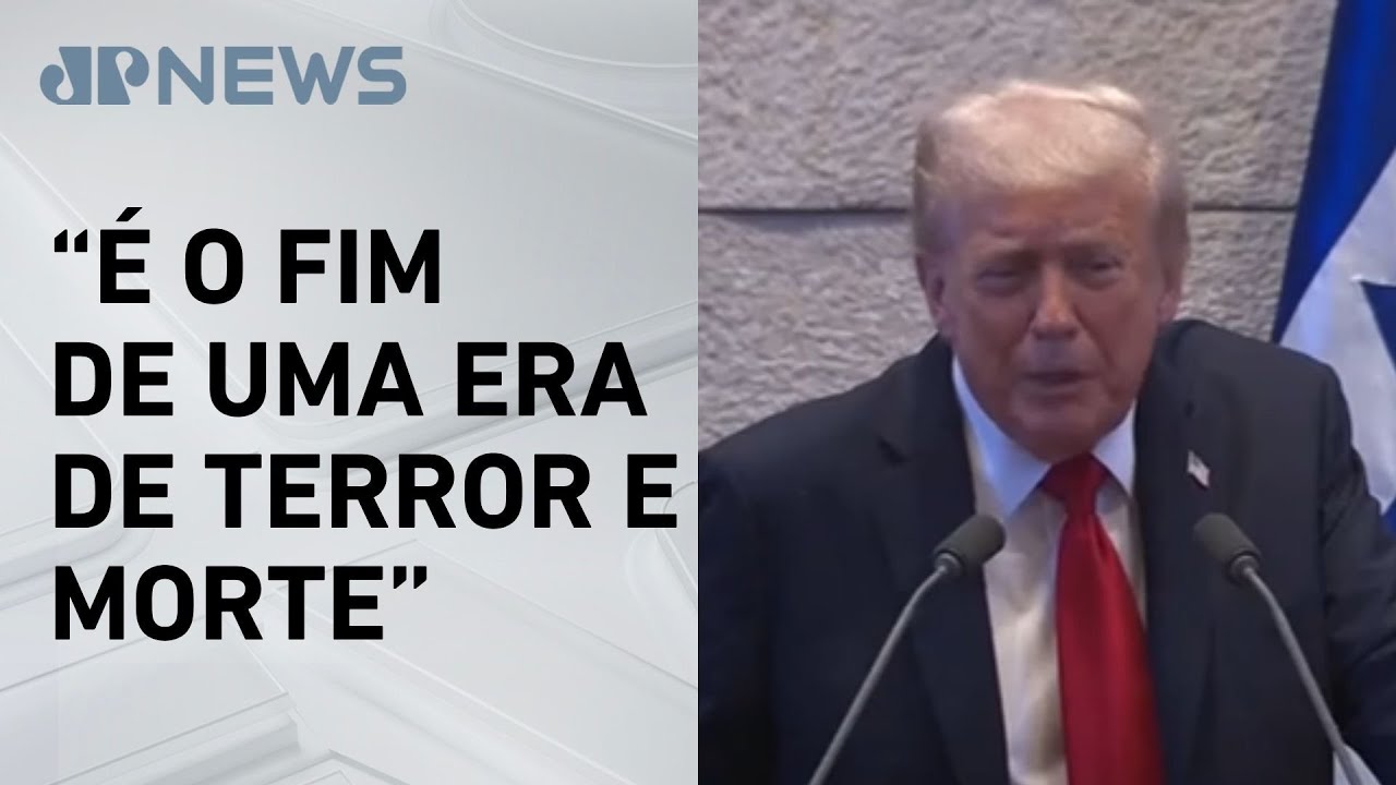 Trump discursa no Parlamento de Israel após libertação de reféns; veja na íntegra