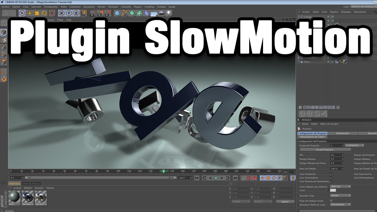 Tutorial cinema4D plugin slowmotion
