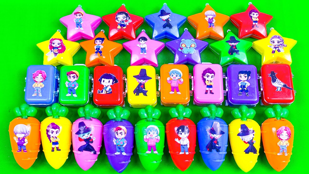 KPOP DEMON HUNTERS Clay & Slime Fun: Rumi, Mira, Zoey & Friends Satisfying ASMR