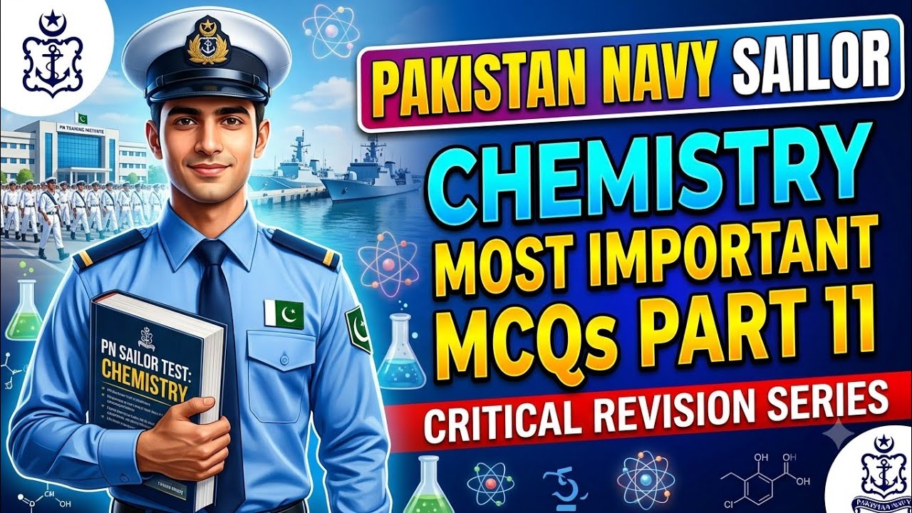 Pak navy sailor initial test preparation |Chemistry 100 Mcqs |@Ayeshaforcesacademy 