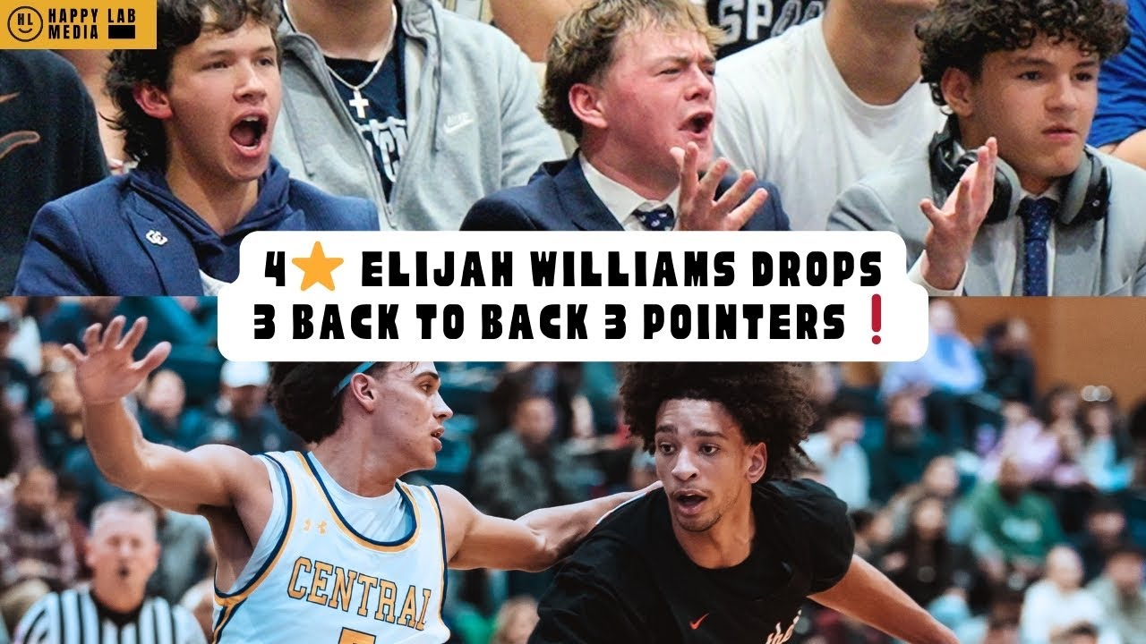 BAYLOR'S NEXT TOP GUARD! ELIJAH WILLIAMS SHOOTS LIGHTS OUT AGAINST CENTRAL CATHOLIC HS!