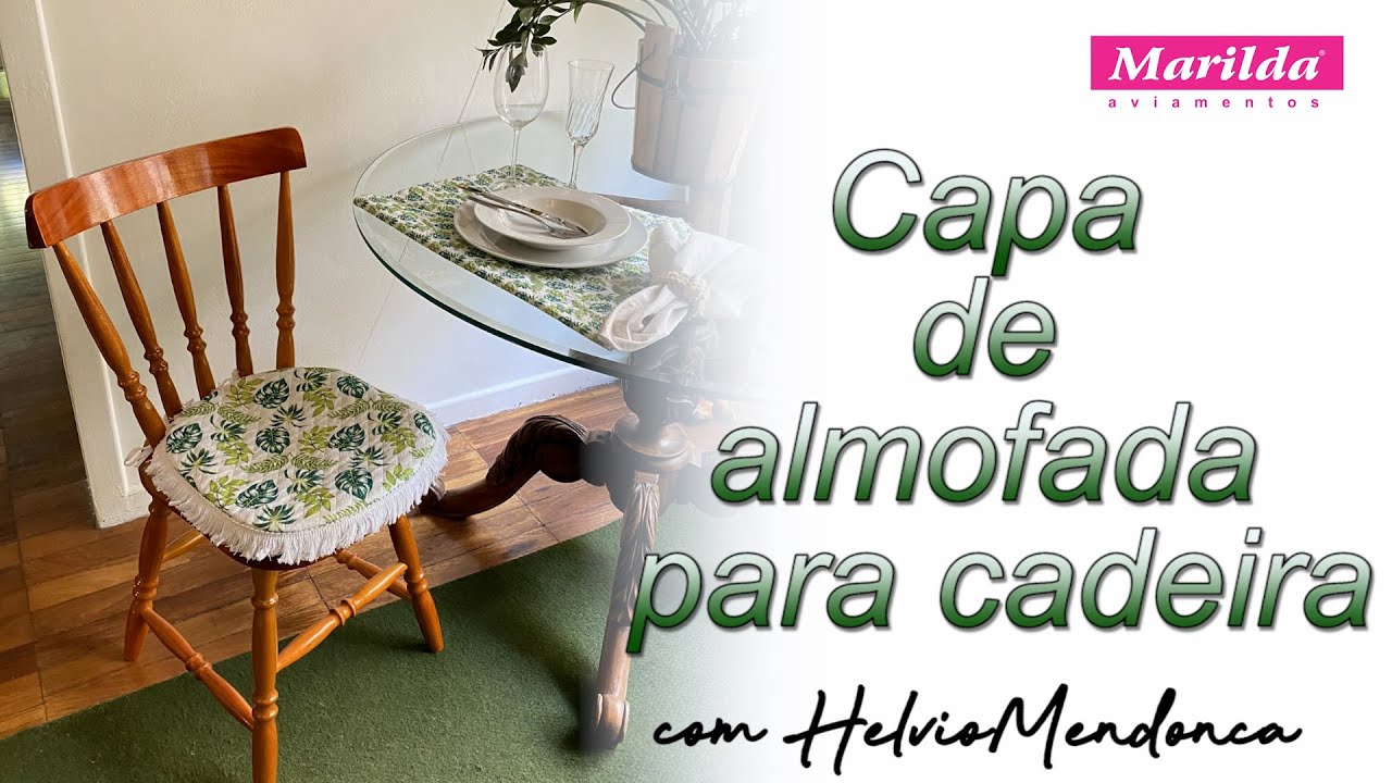 DICAS DE ARTESANATO - CAPA DE ALMOFADA PARA CADEIRA