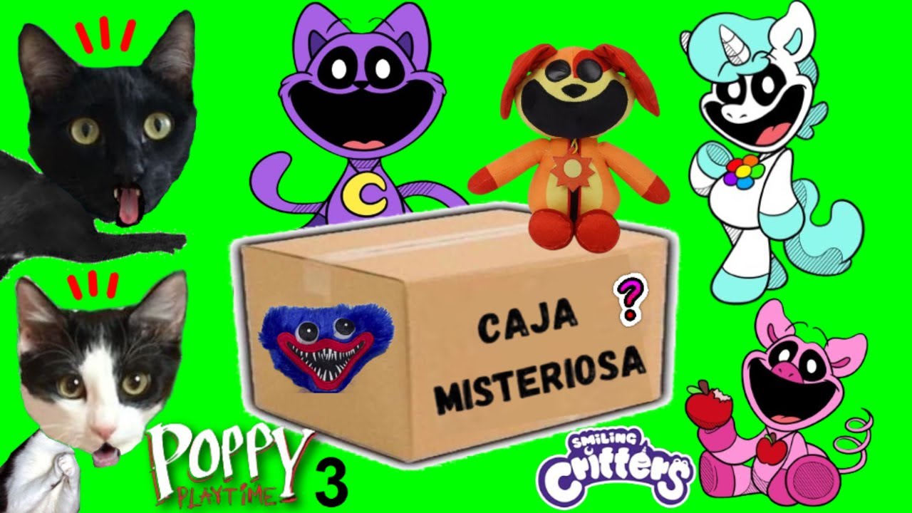 Caja misteriosa de Poppy Playtime 3 vs Catnap y todos los smiling critters con gatos Luna y Estrella