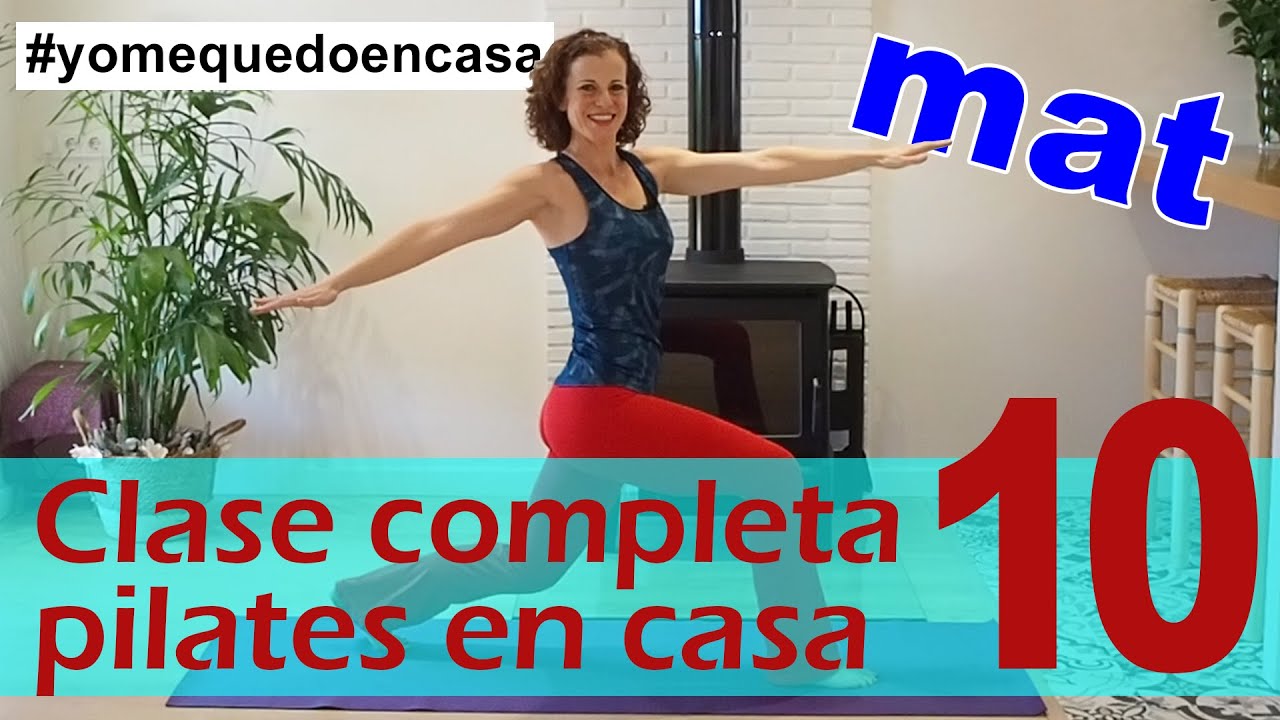 CLASE COMPLETA PILATES EN CASA 10 🤸 mat 🔥