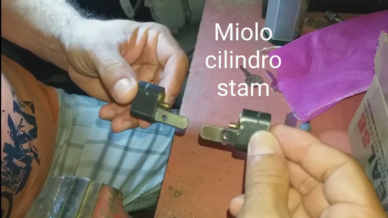Como desmontar miolo stam de duas bandas. E fazer a chave pelo cilindro stam. Chaveiro John Fogo 🔥