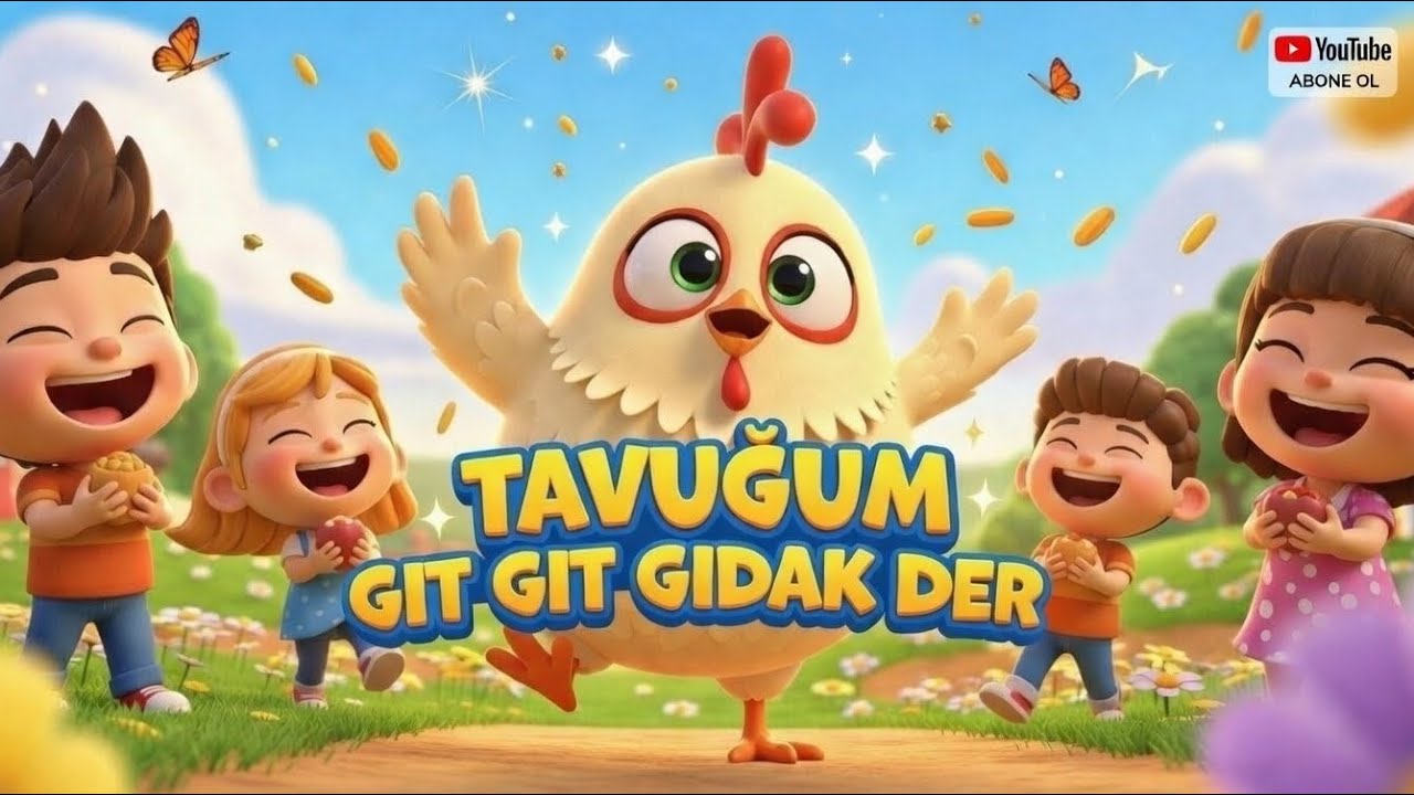 TAVUĞUM GIT GIT GIDAK DER | Çocuk Şarkısı | Tavuk ve Çocuk Animasyonu | 3D Pixar