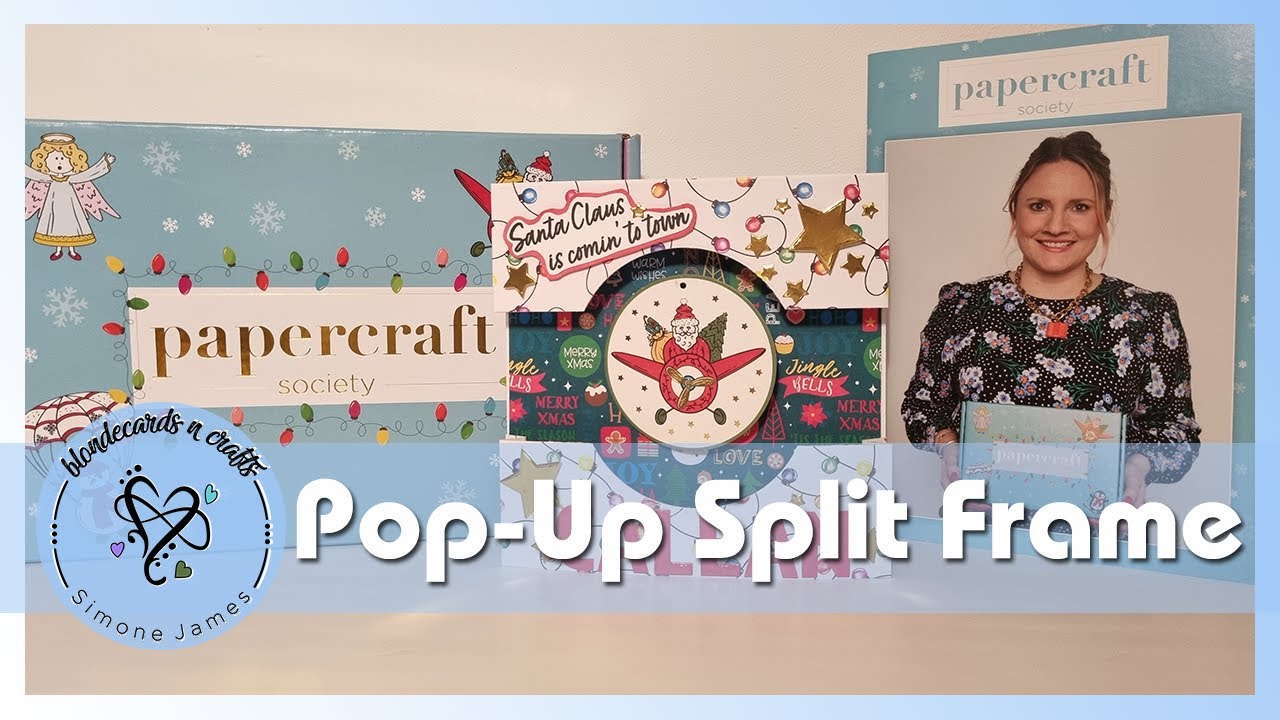 Popup Split Frame Card | Papercraft Society Box 37 |Designed by  @MixedUpCraft