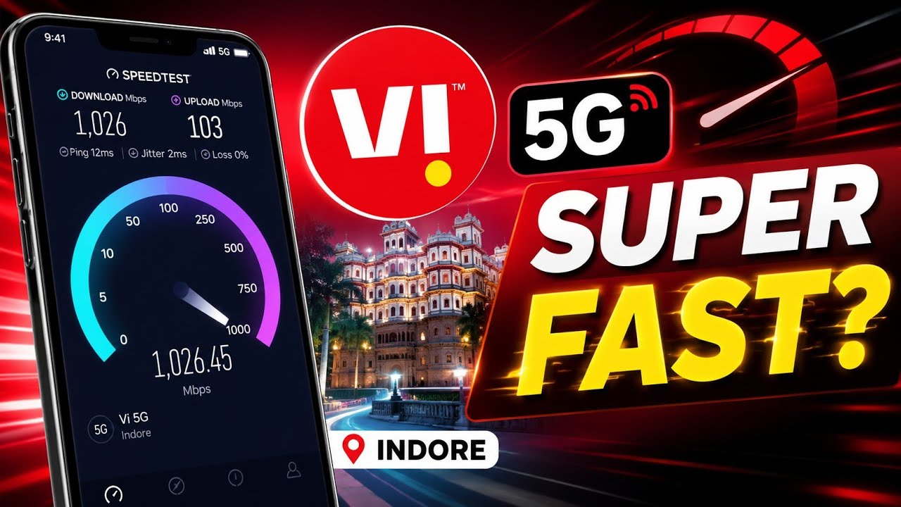 VI 5G Speed Test in Indore 🚀 | Shocking Results! (2026 Live Test in Cleanest City) 🤯
