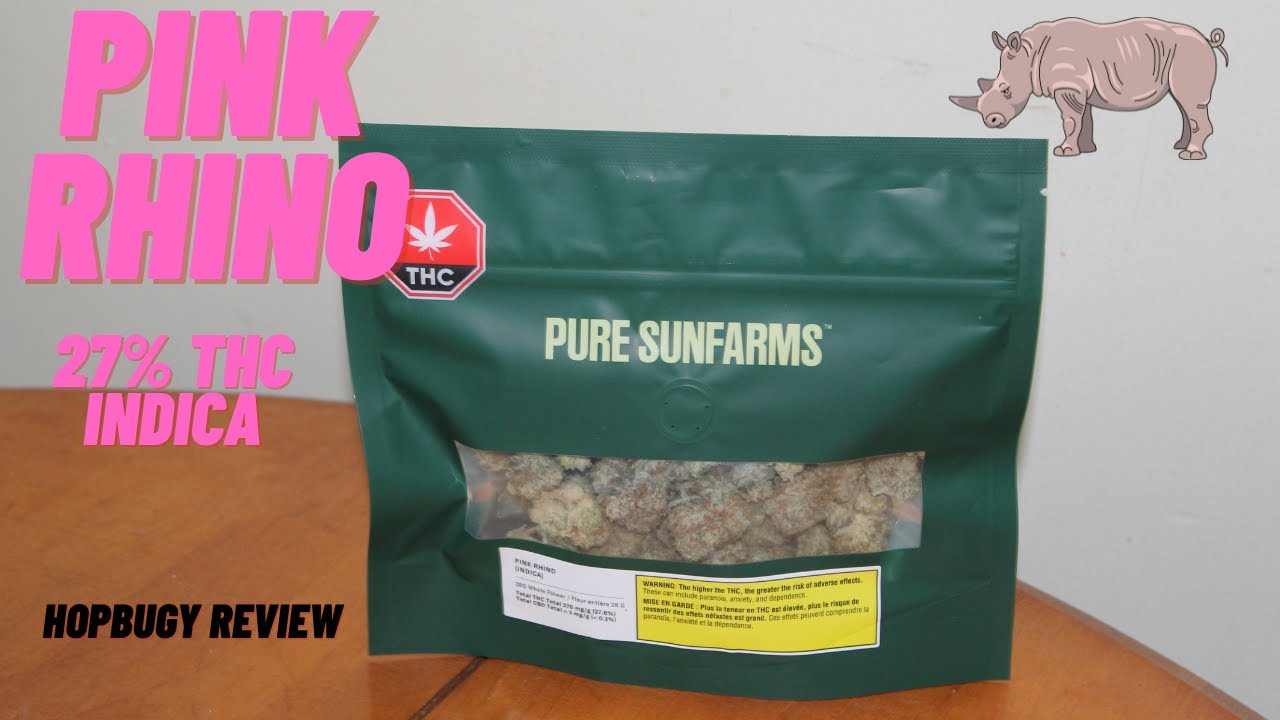 Pink Rhino Pure Sunfarms Indica 27% THC Cannabis Review