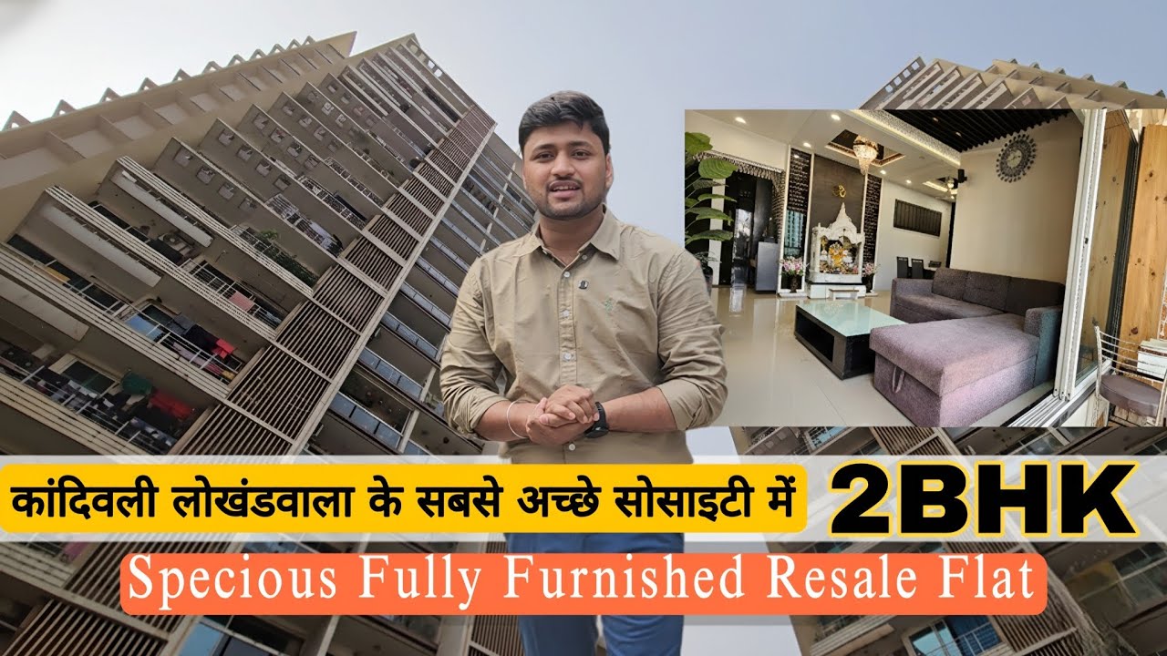 Fully Furnished 2BHK For Sale in Spring Grove, Kandivali East | With Parking | Higher Floor #resale