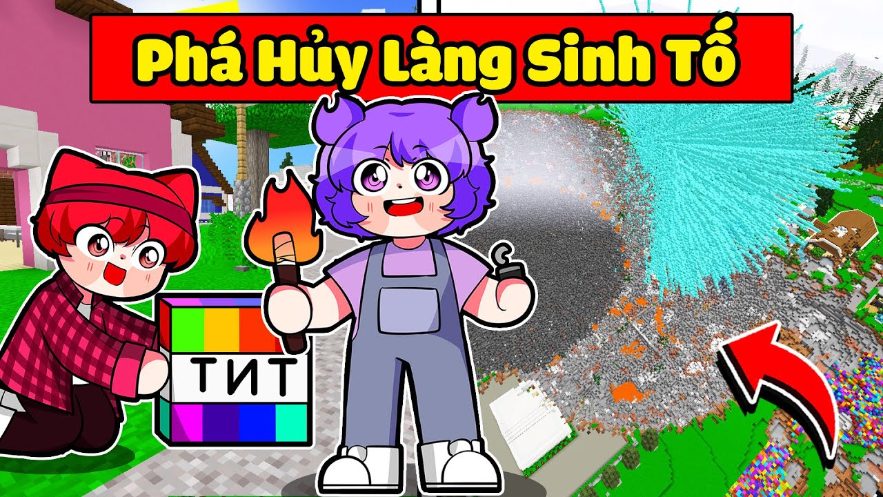 NABEE PH&Aacute; HỦY V&Agrave; NỔ TUNG L&Agrave;NG SINH TỐ BẰNG 1000 LOẠI TNT CỰC MẠNH TRONG MINECRAFT 🤯🤣