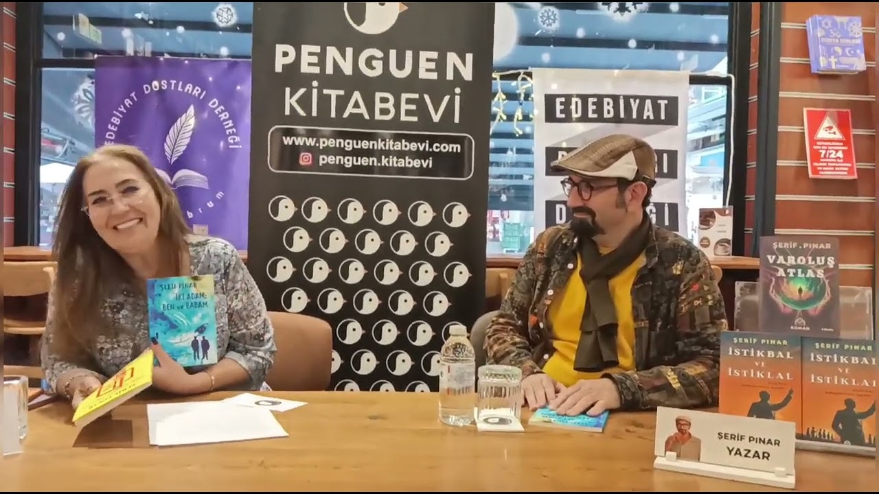 Yazar Şerif Pınar ile İzmir Penguen Kitabevi'nde sohbet havasında söyleşi ve imza etkinliğinden... 