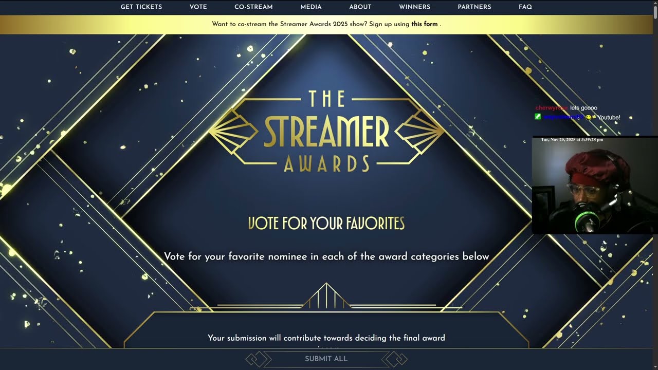 ACE votes for the streamer awards