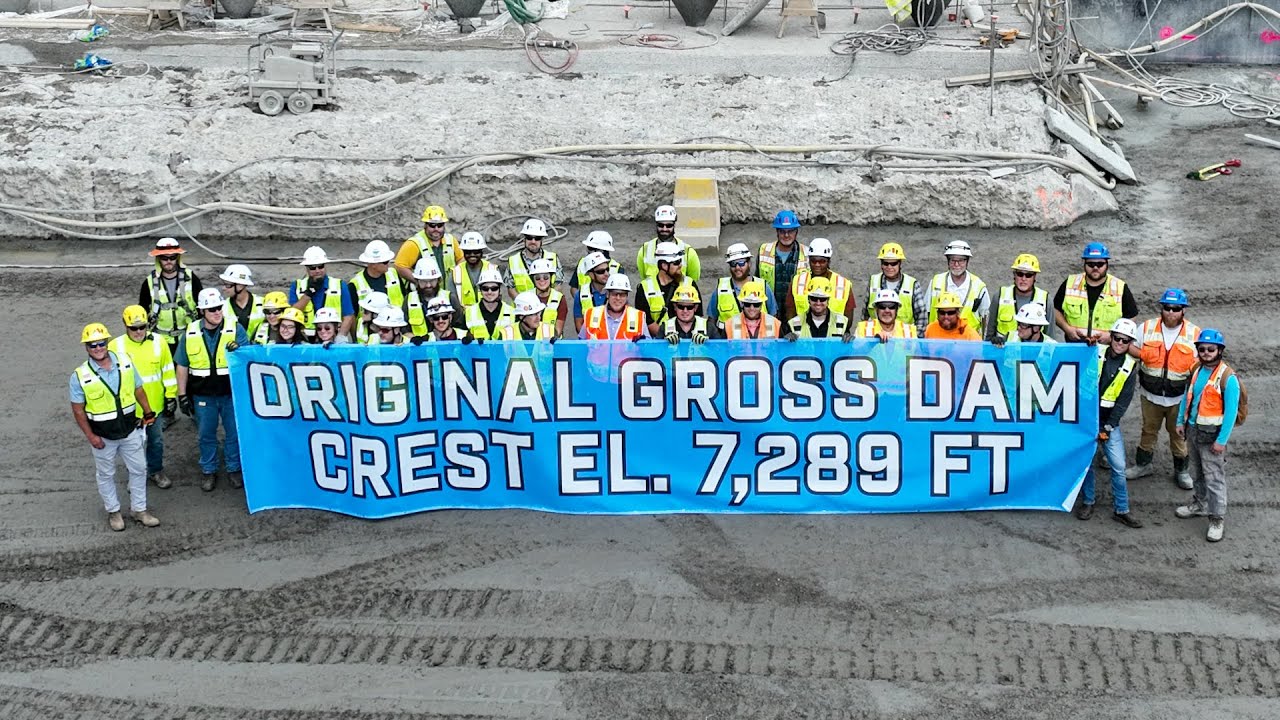 Milestone at Gross Dam summer 2025