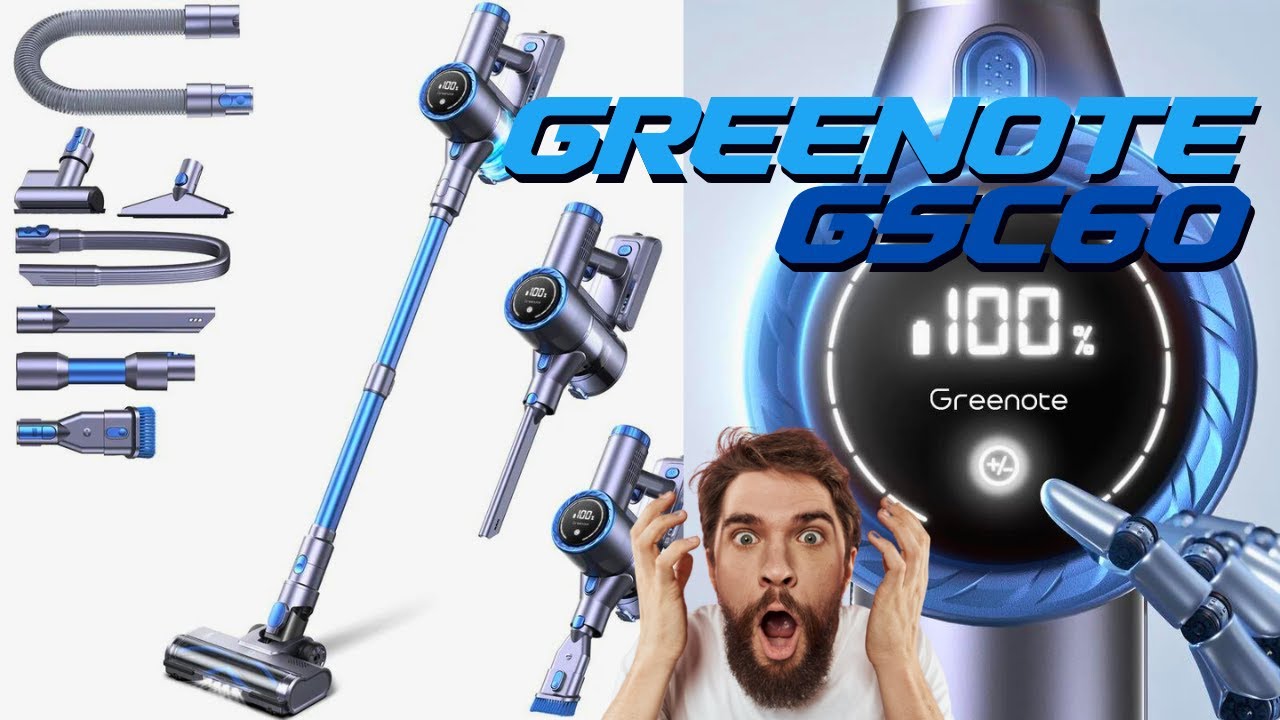 Greenote GSC60 Dikey Şarjlı Süpürge | Amazonda En Çok Satan Dikey Süpürge | En Güçlü Greenote Modeli