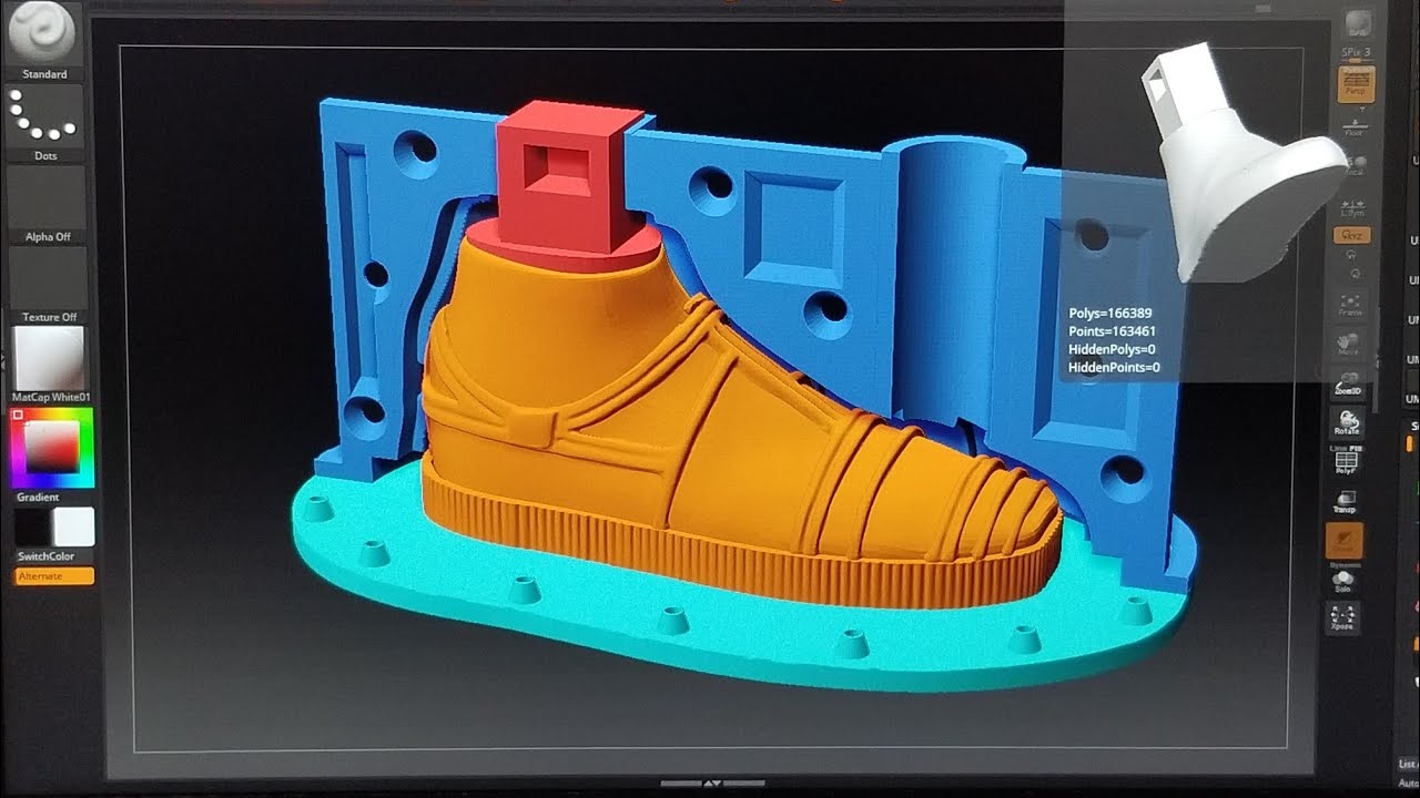 C-3PO shoes -3d printable mold concepting in zbrush