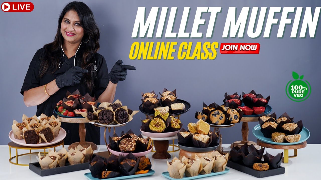Millet Muffin Online Class | Baking Special ☎️ +91 8551 8551 04 ☎️ 8551 8551 07  @OmSaiCookingClass