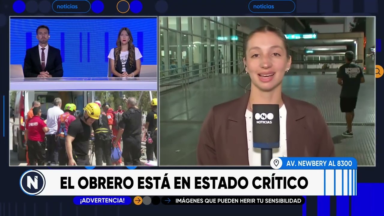 El obrero que cayó de altura mientras trabajaba continúa en estado crítico | TELEFE ROSARIO