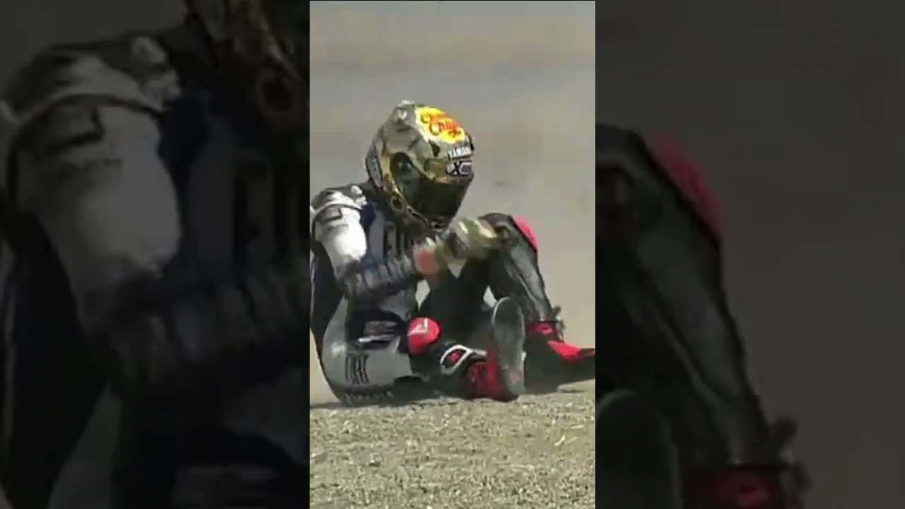 Lorenzo99 highsider at Laguna Seca