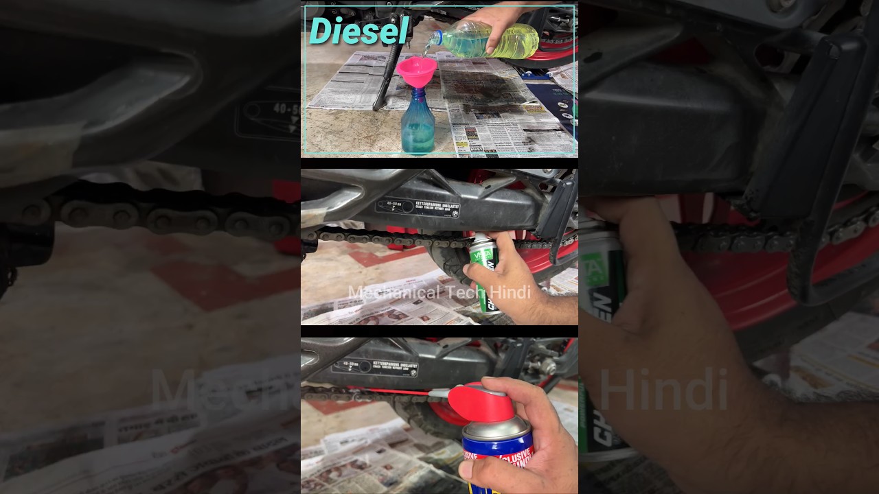 Diesel vs Kerosene vs Chain Spray vs WD40 | Best Bike Chain Cleaner #shorts