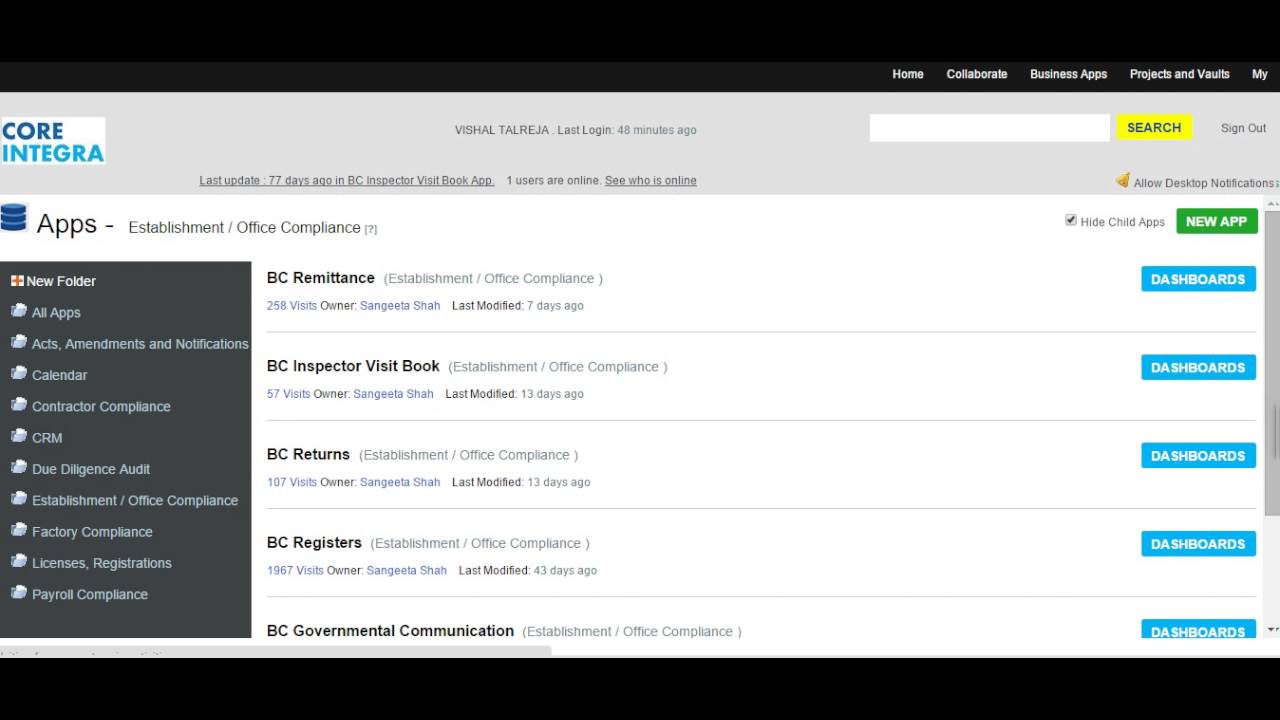 Core Integra - Compliance management System