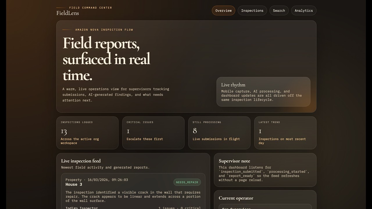 FieldLens &ndash; AI-Powered Field Inspection & Reporting