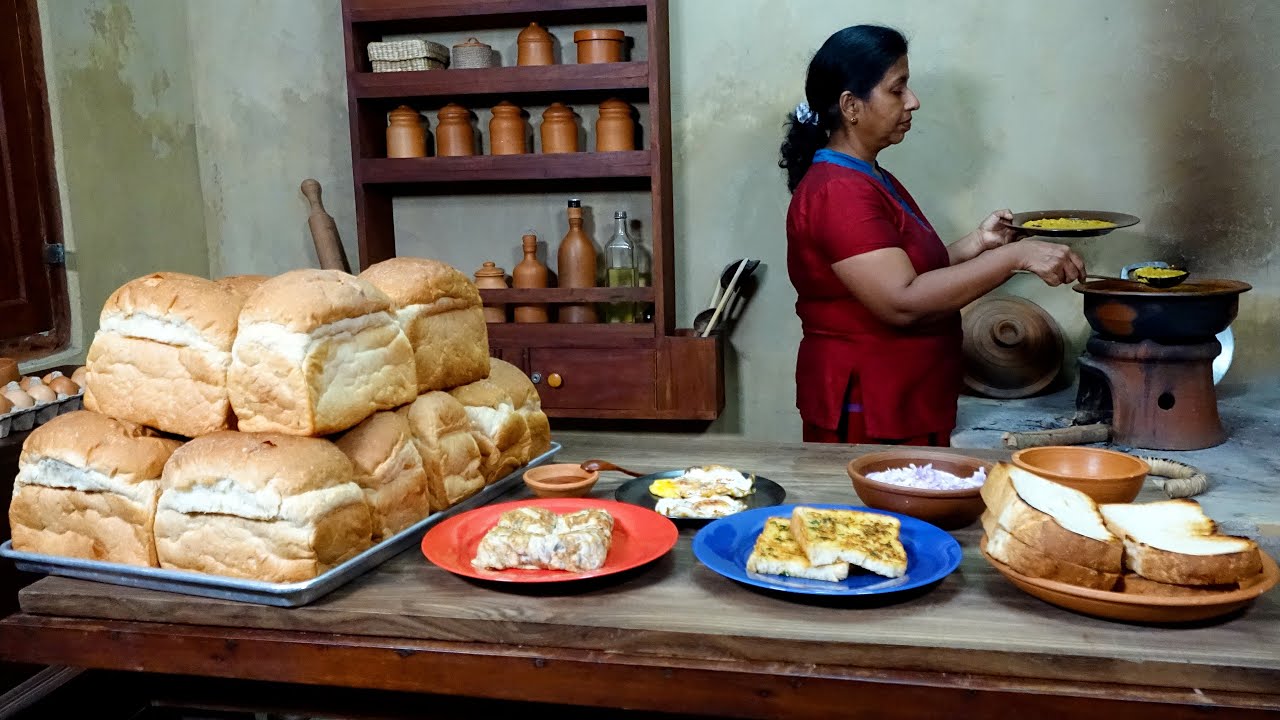 I cooked 3 cheapest Indian Street Food Breakfasts in my Village Kitchen 🍞 Street Food Bread Recipes