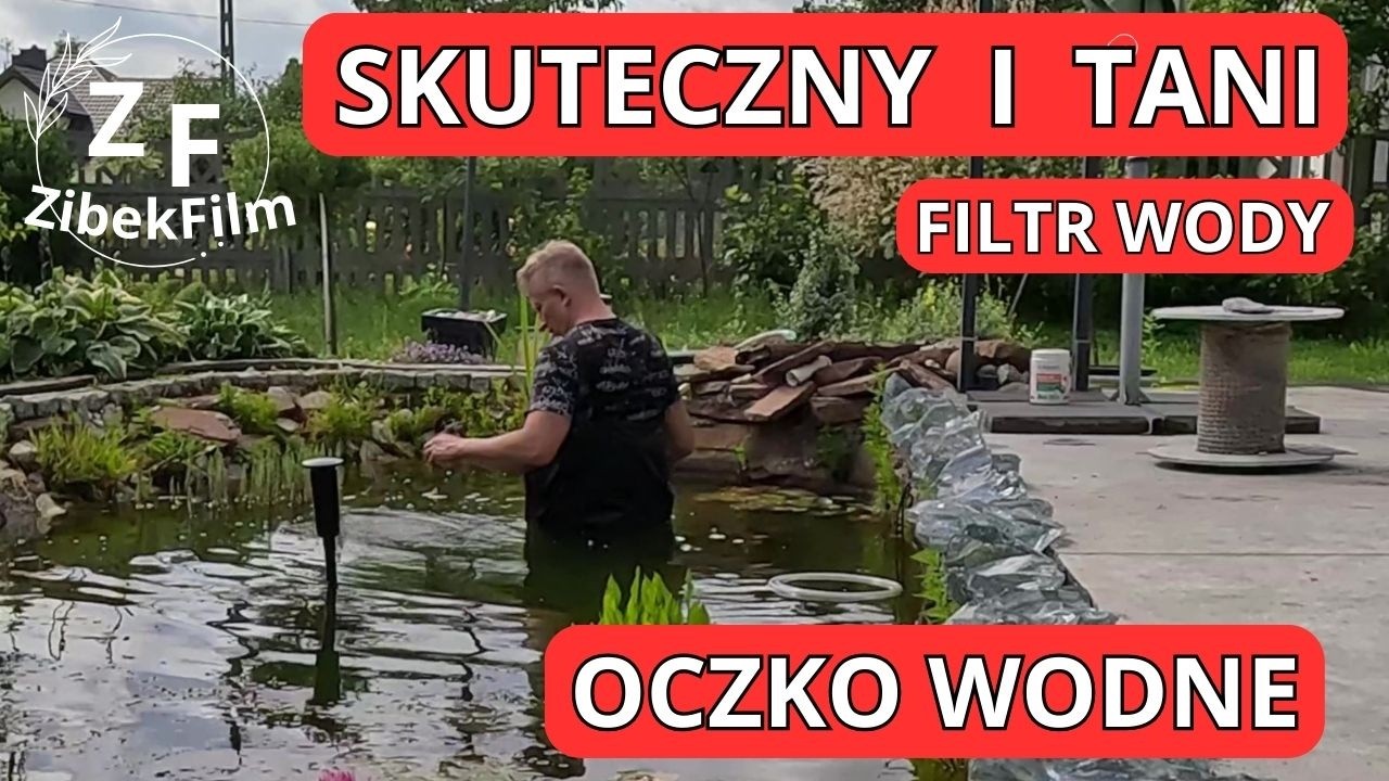 Filtr wody własnej roboty, małe poprawki, oczko wodne.