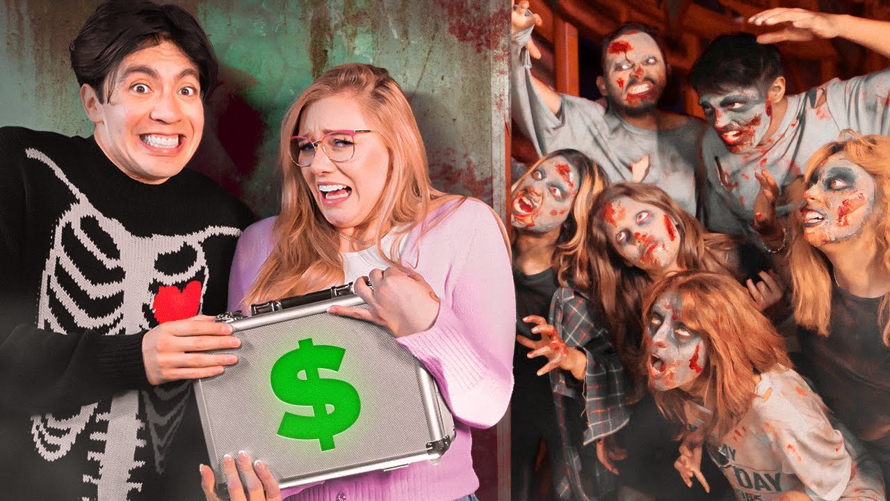 Jugamos a las ESCONDIDAS en una FERIA LLENA de ZOMBIES *EL GANADOR SE LLEVA $50,000*