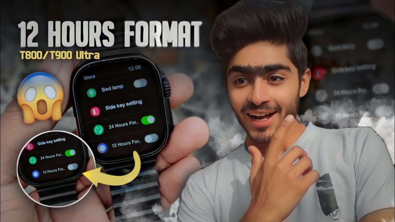 How To Set 12 Hour Time Format in T800/T900 Ultra Smart Watch🔥 | SECRET SETTING 12 Hour Time Format