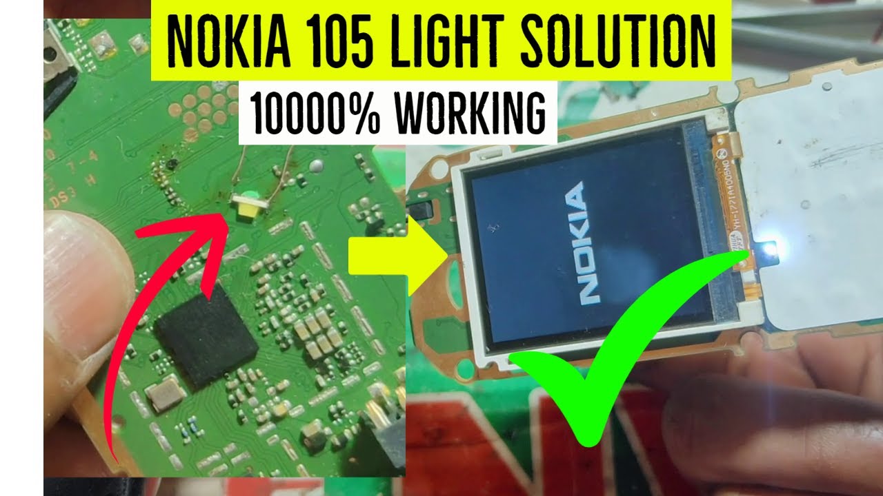 Nokia 105 LCD Light Solution | Nokia 105 Display Light Solution 100% Working Final Solution