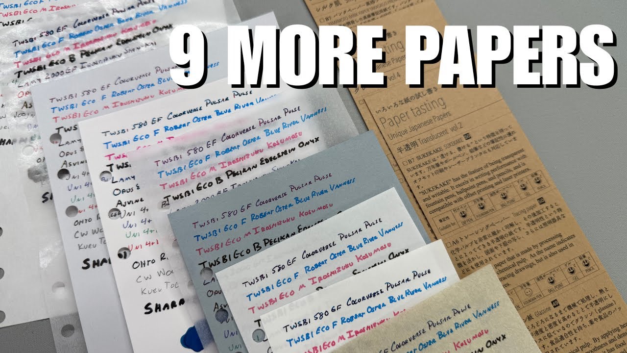 Testing the Best Paper for Fountain Pens - Yamamoto Paper Tasting Volume 3
