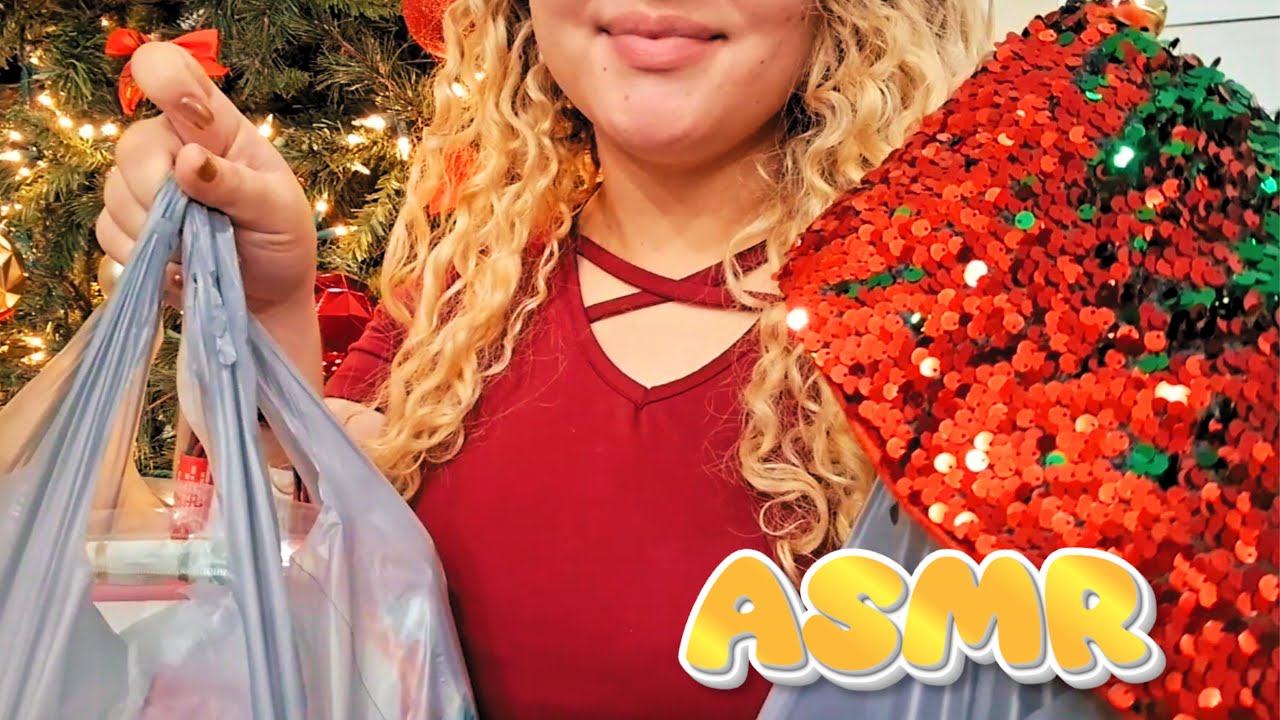 ASMR I Te Muestro Las Chucherias Navideñas Que Compré 🛍️ + Sonidos de Leña🔥