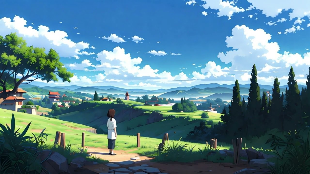 Gentle Hillside Morning Anime Meditation | Comfort & Calm