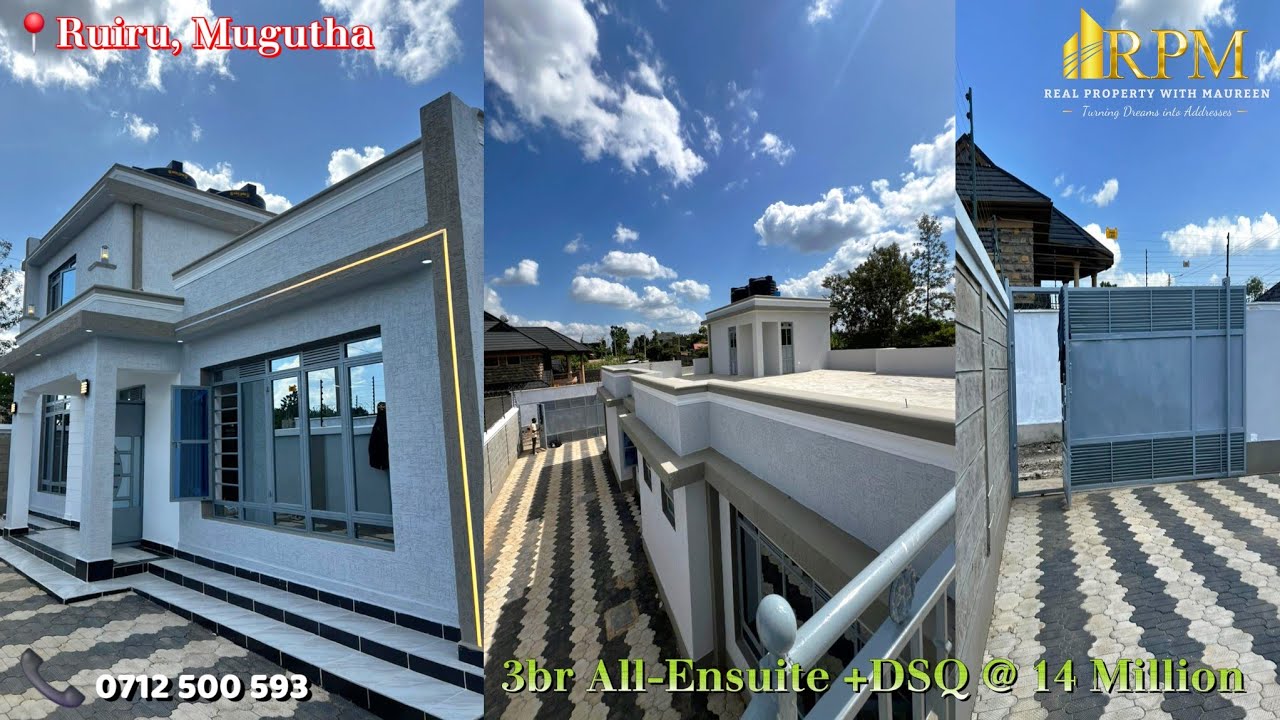 Brand New Ruiru Home for Sale | 3-Bedroom Ensuite + DSQ | Secure Gated Estate