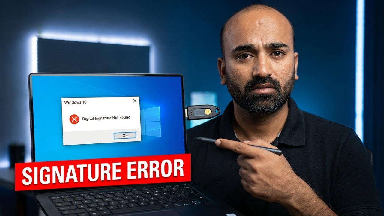 How to Resolve digital signature not working windows 10