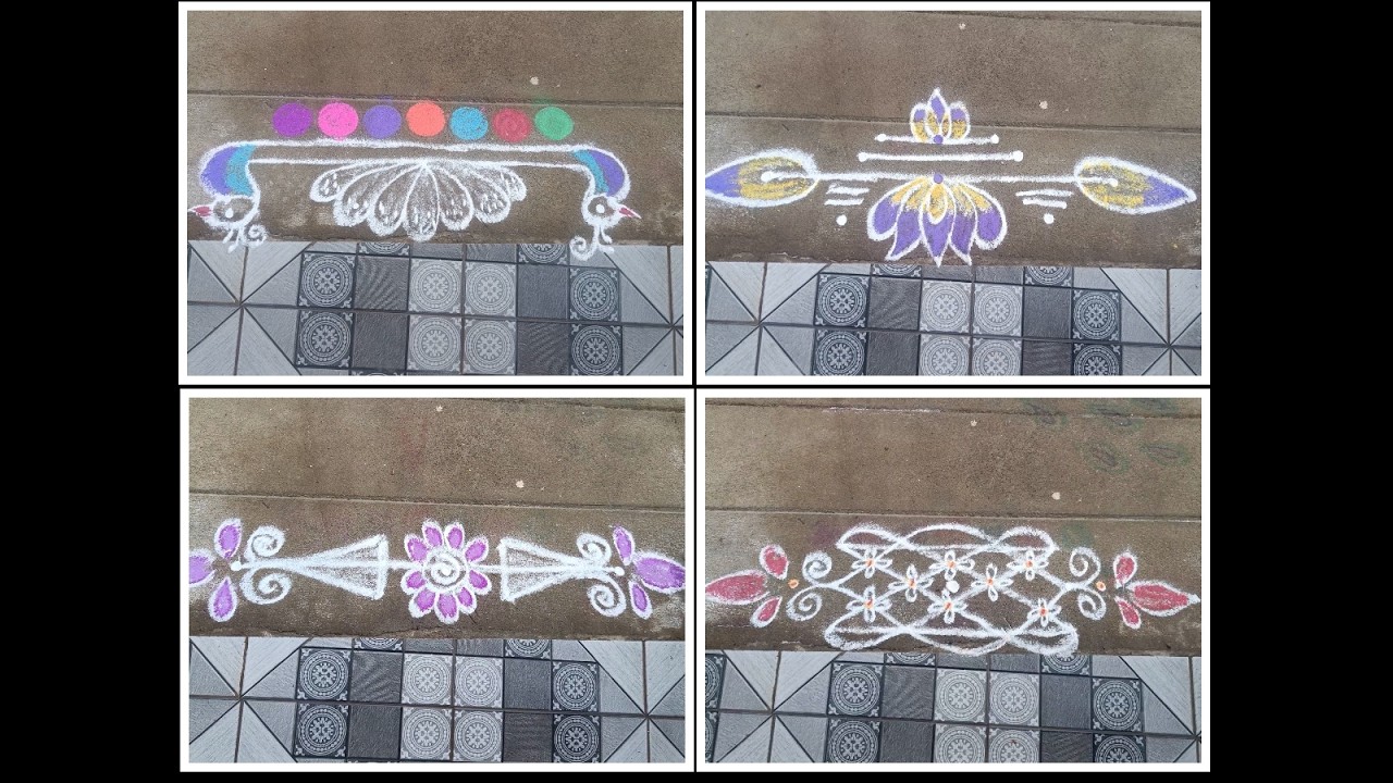 Panguni Madham Border Kolam | Easy Border Kolam | S3-141